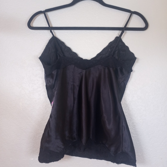 Baby Phat Vintage Y2K Black Lace Baby Doll Sweetheart Neckline Embroidered Cami - Picture 6 of 8